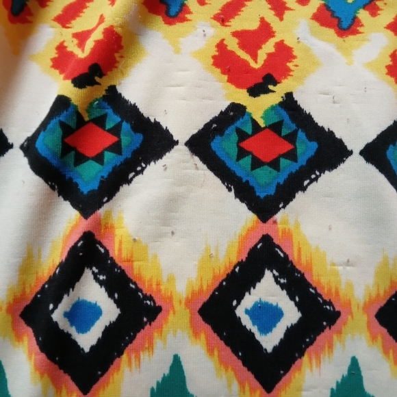 #0226 Womens Aztec Print Maxi Strapless Magic Dress Size Medium - Picture 15 of 16